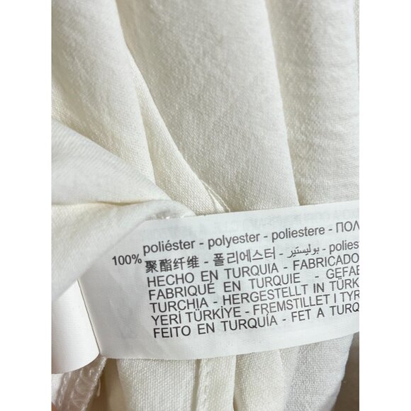 Zara Ivory Blouse with Pearl Rhinestone Collar Size Large  E8 - Picture 4 of 7